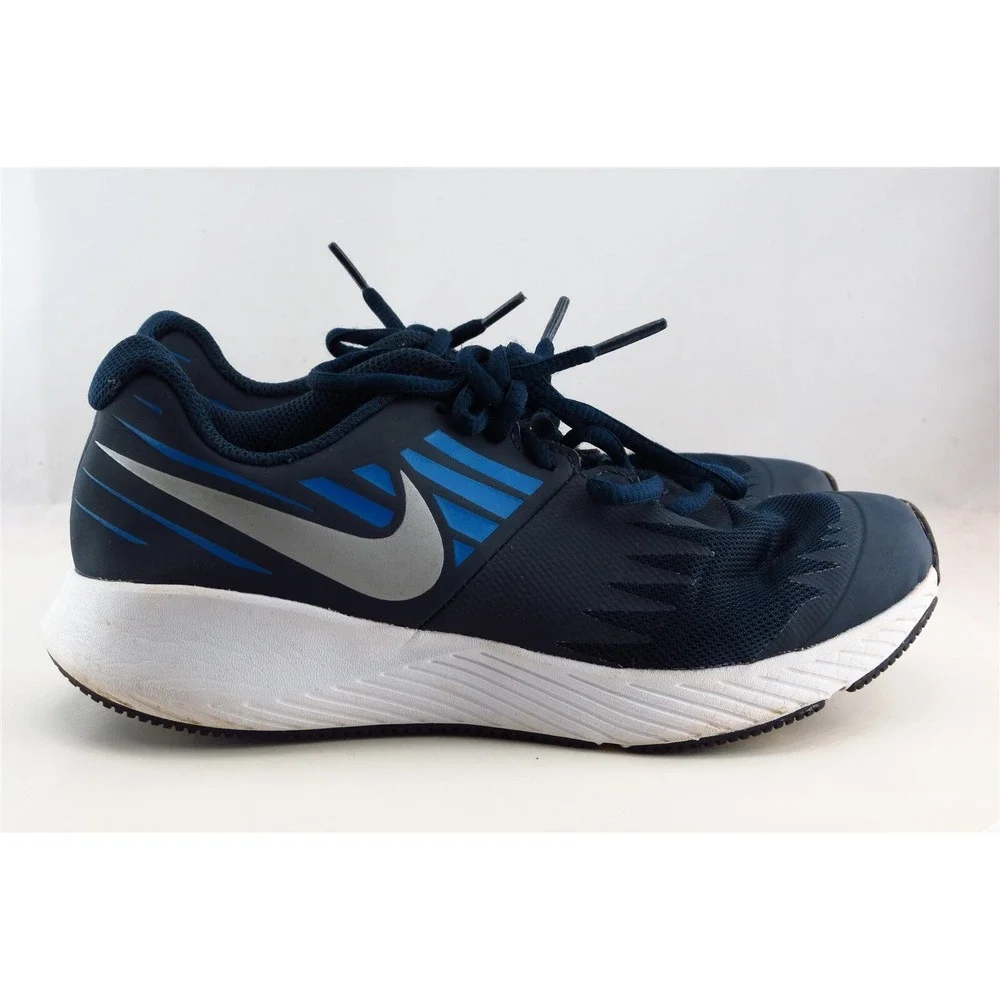 Nike Star Runner Blue Fabric Running Shoes Girls Shoes‎ Size 4
